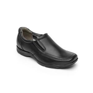Children's Flexi School Moccasin with Side Elastic - Style 93514 Black Children's Flexi School Moccasin with Side Elastic - Style 93514 Black